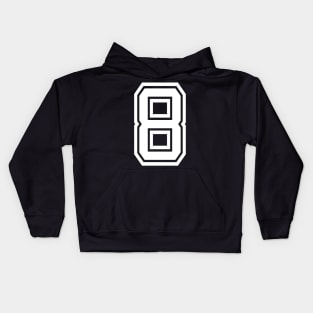 Numbers 8 for a sports team, group, or community Kids Hoodie